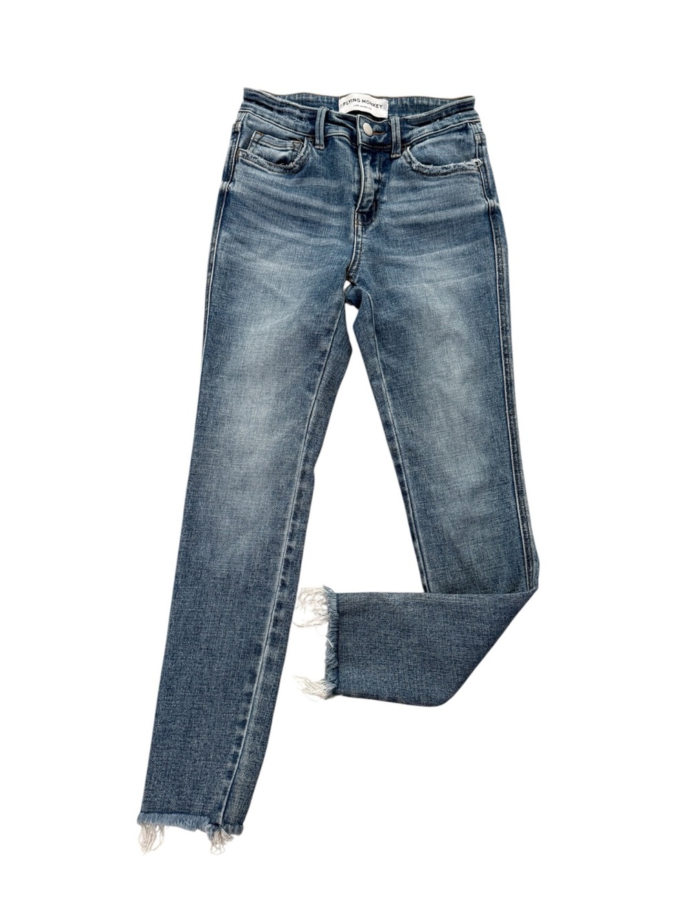 Flying Monkey Mid-rise Ankle Skinny, Medium Wash Straight-Leg Jeans -24/0